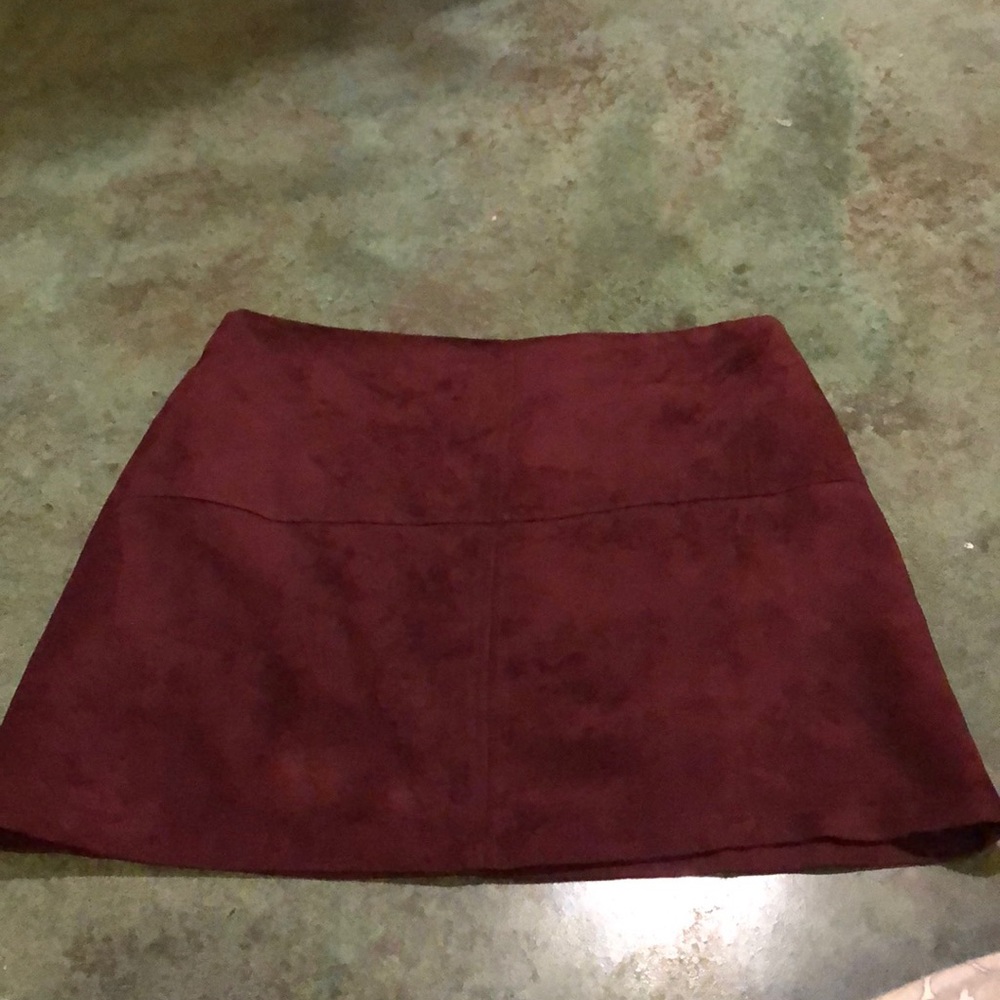 Faux suede skirt size 8